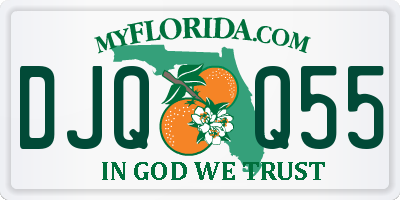 FL license plate DJQQ55