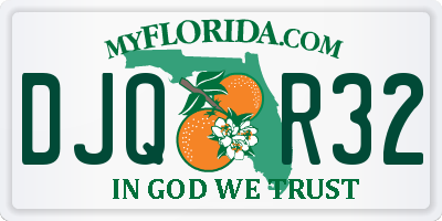 FL license plate DJQR32