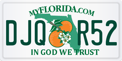 FL license plate DJQR52