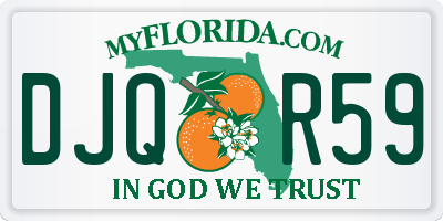 FL license plate DJQR59