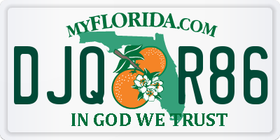 FL license plate DJQR86