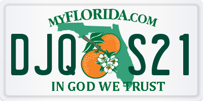 FL license plate DJQS21