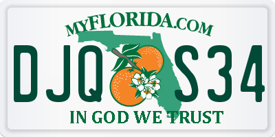 FL license plate DJQS34