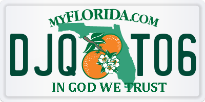 FL license plate DJQT06
