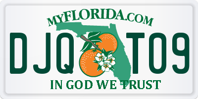 FL license plate DJQT09