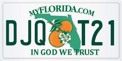 FL license plate DJQT21