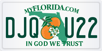 FL license plate DJQU22