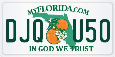 FL license plate DJQU50