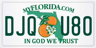 FL license plate DJQU80