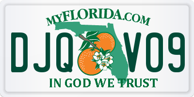 FL license plate DJQV09