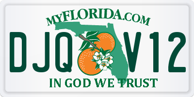 FL license plate DJQV12