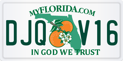 FL license plate DJQV16