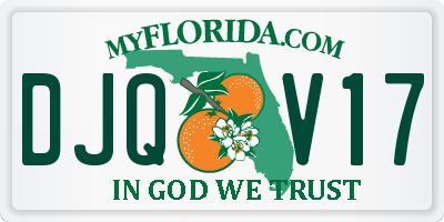 FL license plate DJQV17