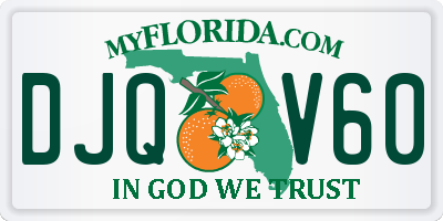 FL license plate DJQV60