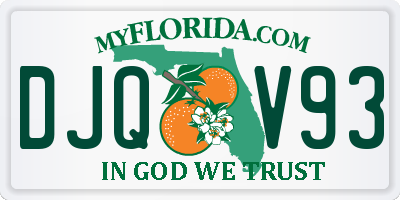 FL license plate DJQV93