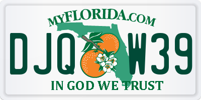 FL license plate DJQW39