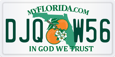 FL license plate DJQW56