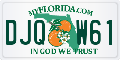 FL license plate DJQW61