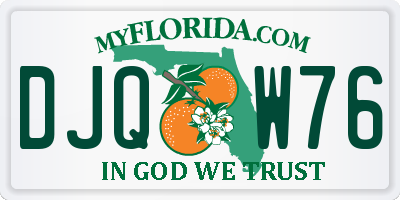 FL license plate DJQW76