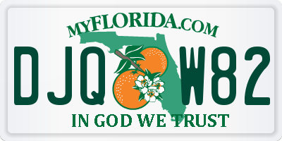 FL license plate DJQW82