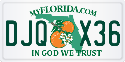 FL license plate DJQX36