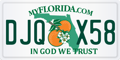 FL license plate DJQX58