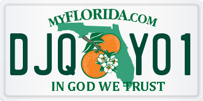 FL license plate DJQY01