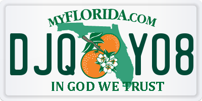 FL license plate DJQY08