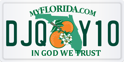 FL license plate DJQY10