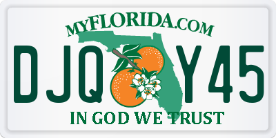 FL license plate DJQY45