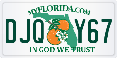 FL license plate DJQY67