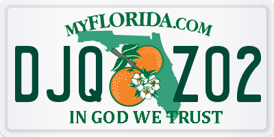 FL license plate DJQZ02