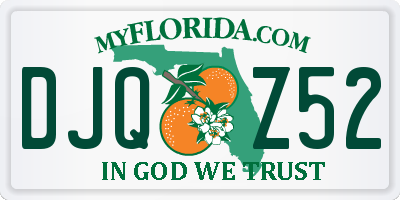 FL license plate DJQZ52