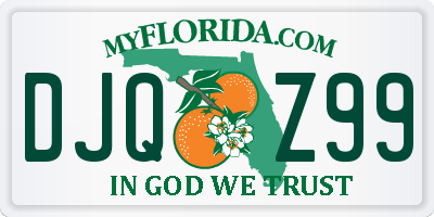 FL license plate DJQZ99