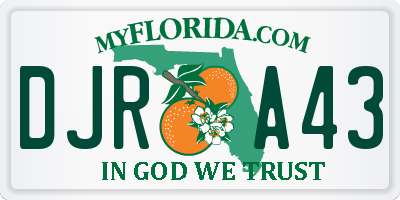 FL license plate DJRA43
