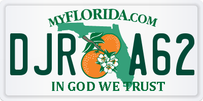 FL license plate DJRA62