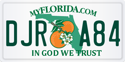 FL license plate DJRA84
