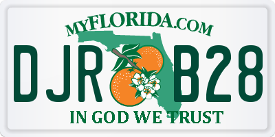 FL license plate DJRB28