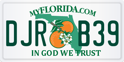 FL license plate DJRB39