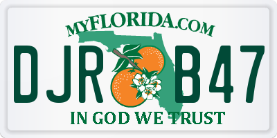 FL license plate DJRB47