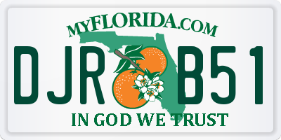 FL license plate DJRB51