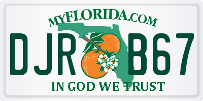 FL license plate DJRB67