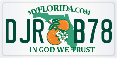 FL license plate DJRB78