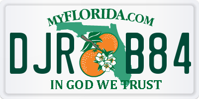 FL license plate DJRB84