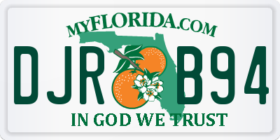 FL license plate DJRB94