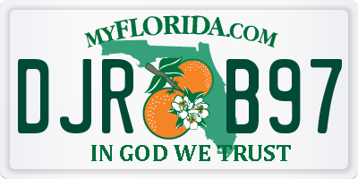 FL license plate DJRB97