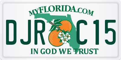FL license plate DJRC15