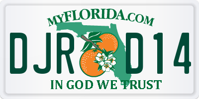 FL license plate DJRD14