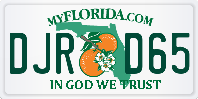 FL license plate DJRD65