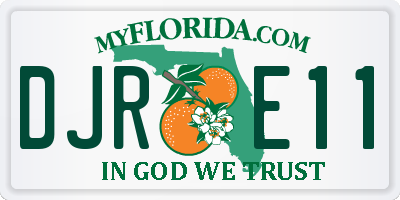 FL license plate DJRE11